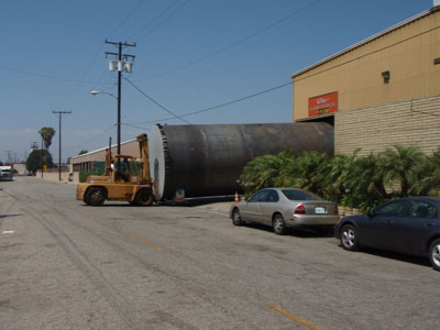 fourty foot round steel tank